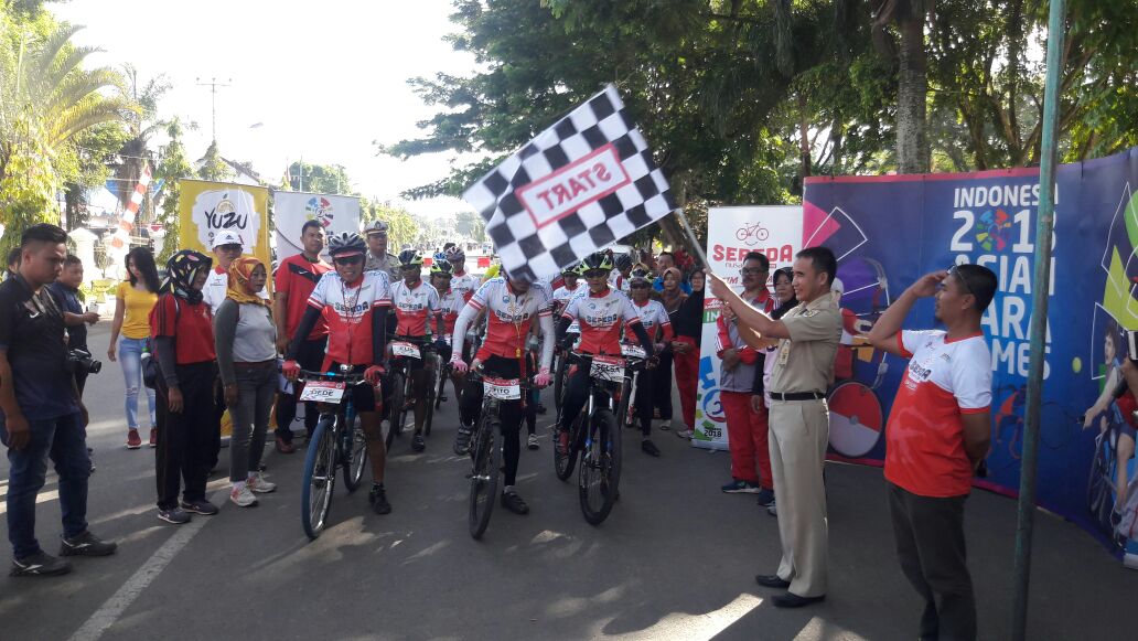 Sekot Lepas 13 Atlet Sepeda Jelajah Nusantara di Kotamonagu