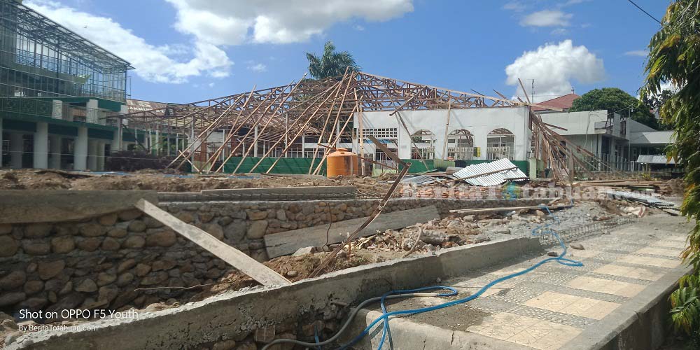 Mushola Samping MABM Kotamobagu Dibongkar, Pekerjaan Finishing Mulai Digulir
