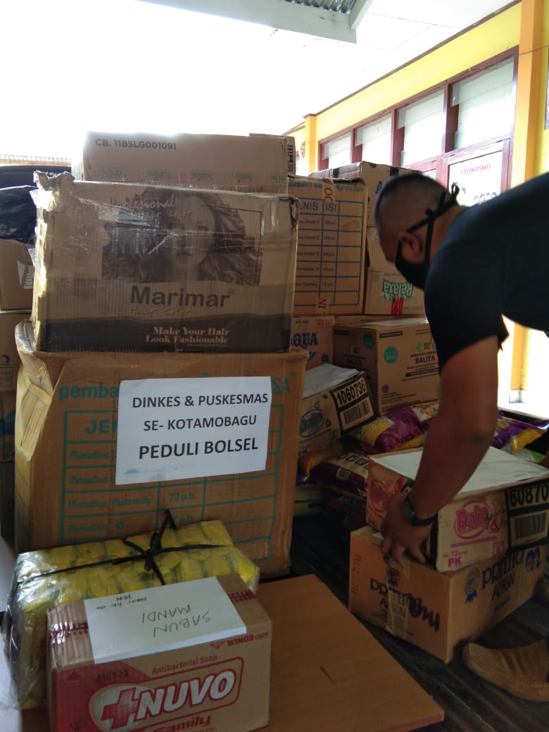Dinkes dan Puskesmas se Kotamobagu Kumpul Bantuan Untuk Banjir Bolsel dan Bolmong
