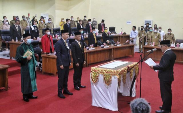 DPRD Bolmong Gelar Upacara Sumpah Janji Peresmian Anggota PAW