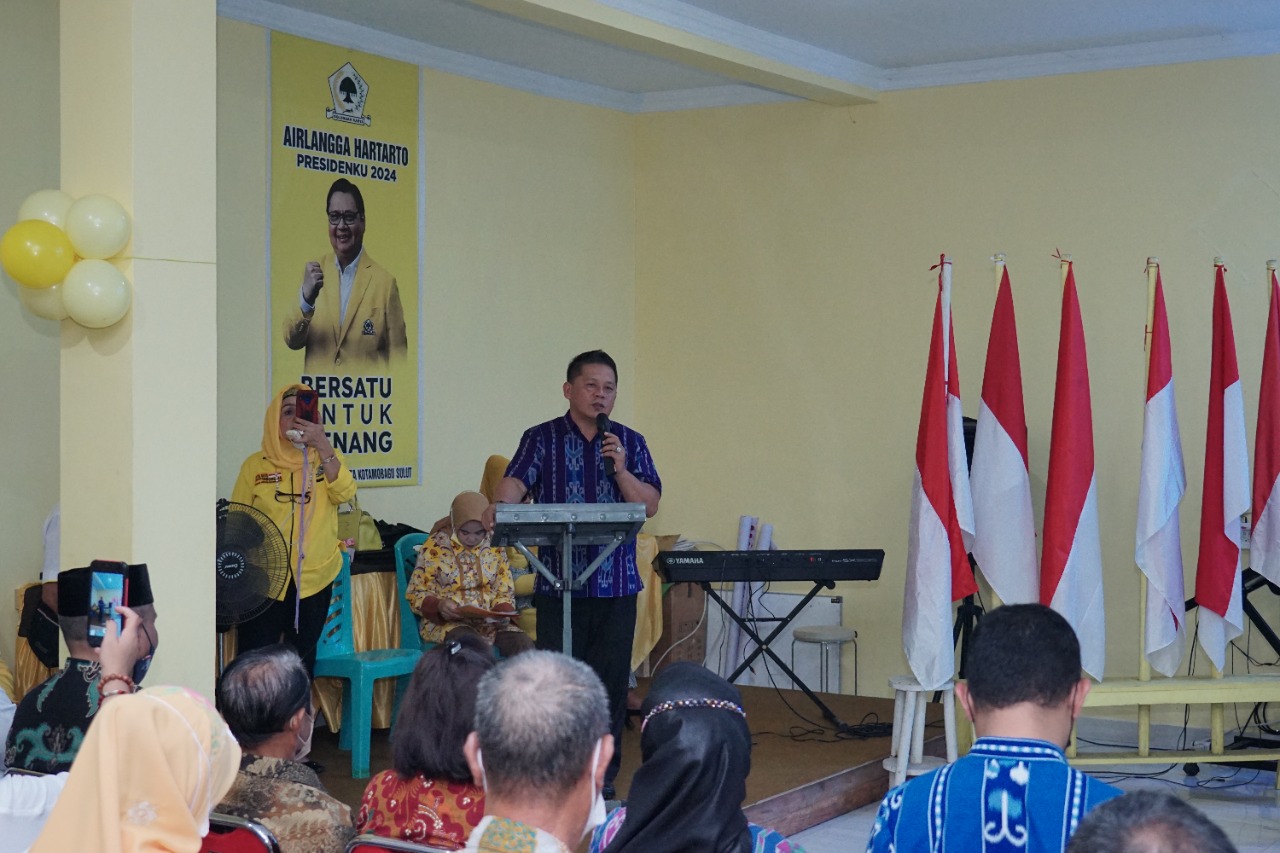 Syukuran HUT Partai Golkar ke 57 Dihadiri Oleh Wakil Wali Kota Kotamobagu Nayodo Koerniawan