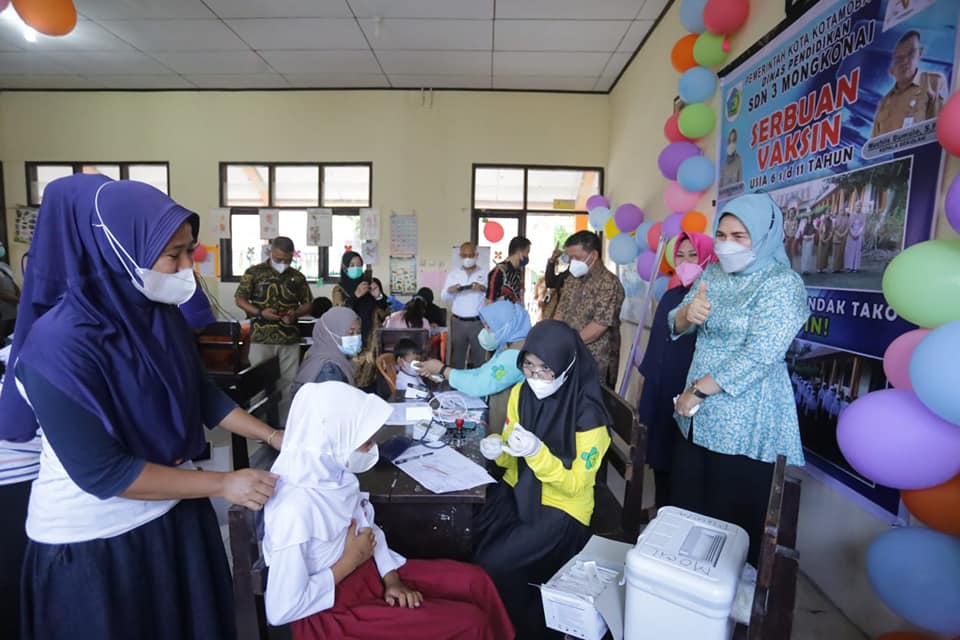 Vaksinasi Covid-19 Untuk Anak usia 6 – 11 Tahun Dapat Perhatian Serius Dari Wali Kota Tatong Bara
