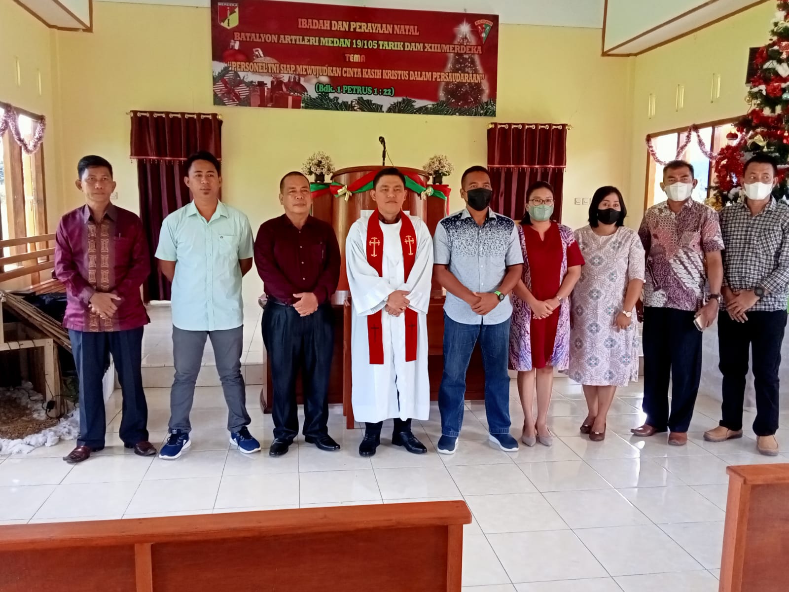 Ketua DPRD Bolmong Pimpin Ibadah di Gereja Okumene Batalyon Armed 19/Bogani