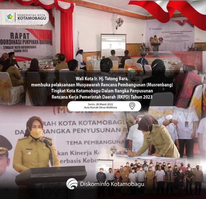 Wali Kota Tatong Bara Buka Musrenbang RKPD Tahun 2023
