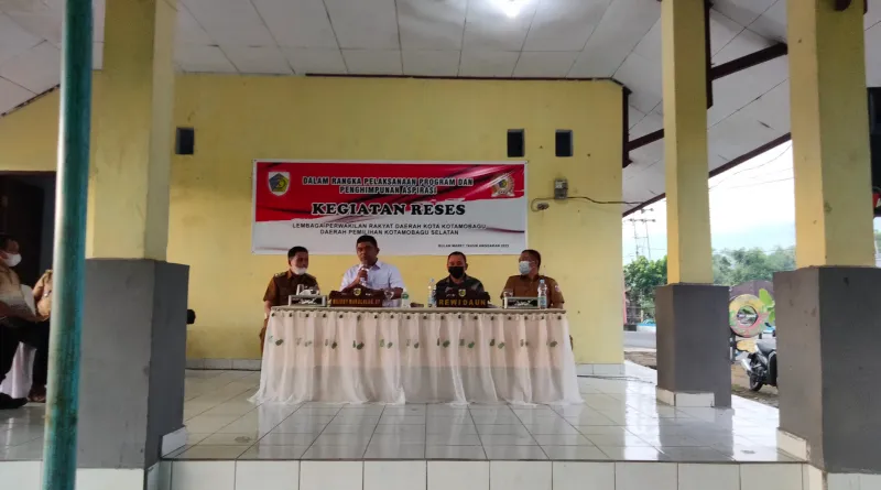 Didampingi Sejumlah Wakil Rakyat, Ketua DPRD Kotamobagu Serap Aspirasi Masyarakat Motoboi Kecil