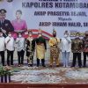 Kenal Pamit Kapolres Kotamobagu Dihadiri Wali Kota Tatong Bara