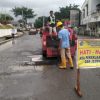 Lubang di Jalan Soeprapto Gogagoman Ditambal Sementara Oleh Dinas PUPR