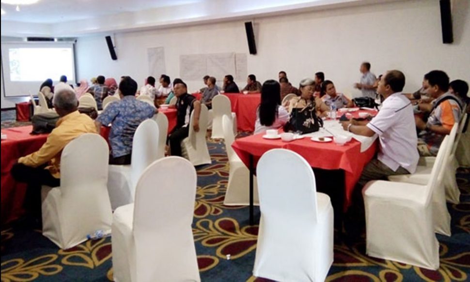 Suasana pelaksanaan Bimtek Pemungutan dan Perhitungan Suara oleh KPUD Kabupaten Bolmong 