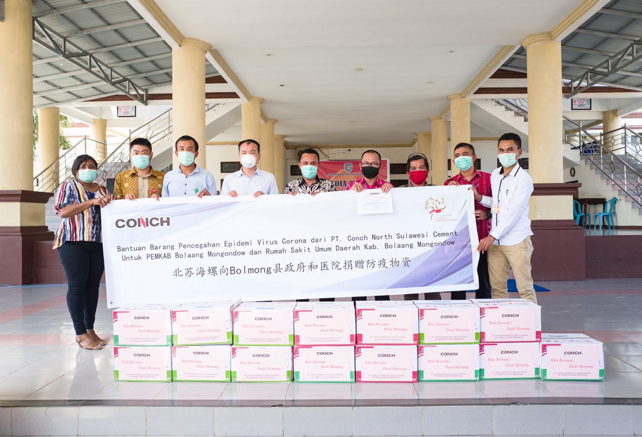 PT. Conch Serahkan Bantuan Peralatan Pencegahan Epidemi Ke Pemkab Bolmong