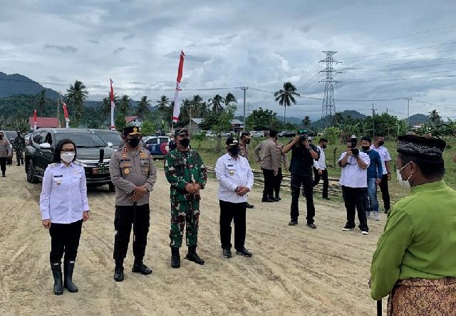Sambut Kuker Kapolda Sulut, Yasti Hadiri Seremonial Peletakan Batu Pertama Pembangunan Mako Polres Bolmong