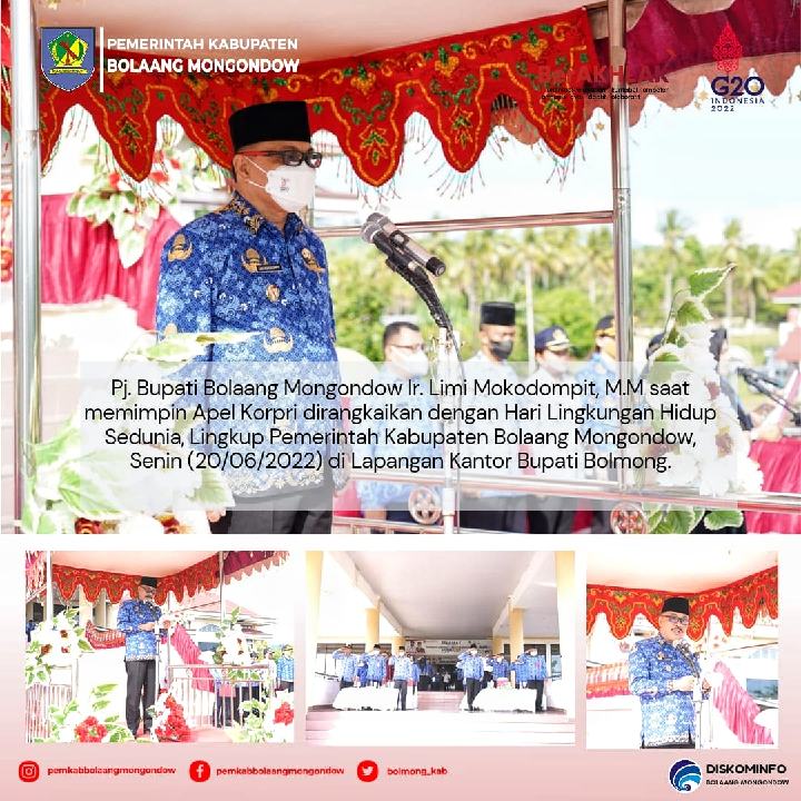 Penjabat Bupati Bolmong Limi Mokodompit Pimpin Apel KORPRI 