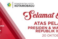 Banner Kotamobagu Pelantikan Presiden
