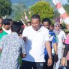 Bupati Depri Pontoh Ikuti Jalan Sehat Bersama Dalam Rangka HUT RI ke 77