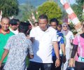 Bupati Depri Pontoh Ikuti Jalan Sehat Bersama Dalam Rangka HUT RI ke 77