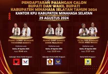 KPU Minsel Terima Berkas 3 Bakal Paslon Pilkada 2024