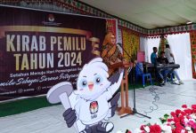 Hadiri Serah Terima Kirab Pemilu 2024, Ini Pesan Wali Kota Tatong Bara