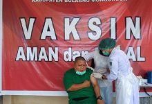 Pemkab Bolmong Lanjutkan Vaksinasi Dosis Kedua Tahap I
