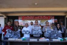 Bupati Asahan Ikuti Press Release Terkait Penangkapan 2 Pelaku Pengedar Sabu Seberat 50 Kg