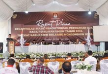 Pleno penetapkan Hasil Rekapitulasi Penghitungan Suara Pemilu 2024 Tingkat Kabupaten Bolmut Resmi ditutup, Ini hasilnya